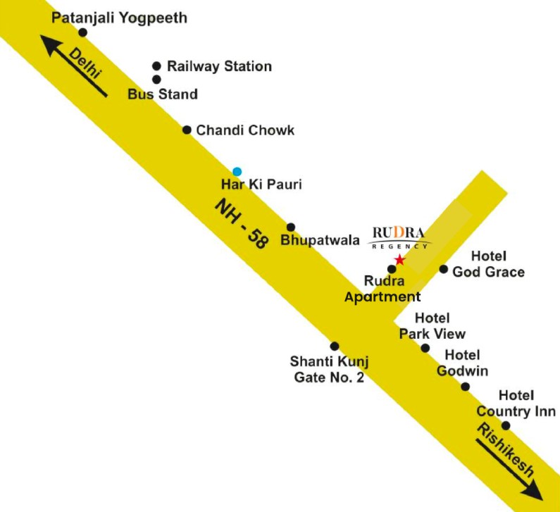 Rudra Regency - Rout Map